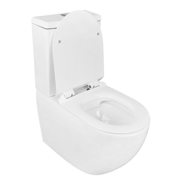 Унитаз компакт Azario Corsa безободковый AZ-2062S-G (детальная фотография), напольные