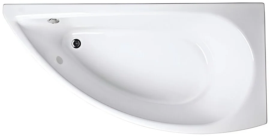 Ванна акриловая 1MarKa Piccolo 01пик1770пкп, 150 x 75 см, правая, с панелью, каркасом и сливом-переливом, белая (детальная фотография), 150х75