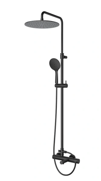 Душевая стойка Cezares Leaf черная матовая LEAF-CVDA-30-NOP (детальная фотография)