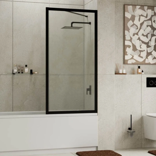 Шторка для ванны WasserKRAFT Abens 20W01-80 80x160 см неподвижная (детальная фотография), матовый профиль, другие