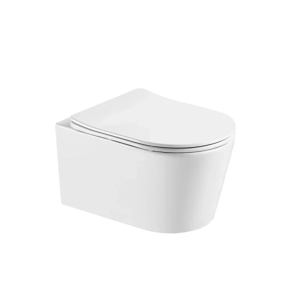 Унитаз подвесной Акватек Оберон белый AQ1365T-00 (детальная фотография)