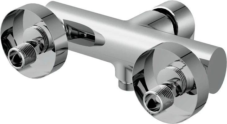 Смеситель для душа Cersanit Moduo хром 64099 (детальная фотография), с 2 монтажными отверстиями