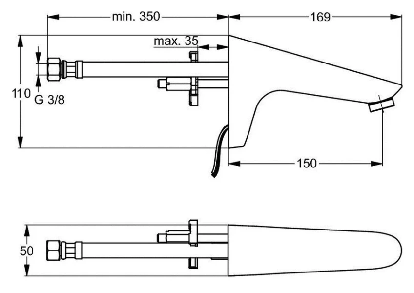 Излив для раковины Ideal Standard Ceraplus электронный A4159AA (детальная фотография), нет в наличии
