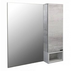 Зеркальный шкаф Comforty Прага 75 см дуб белый