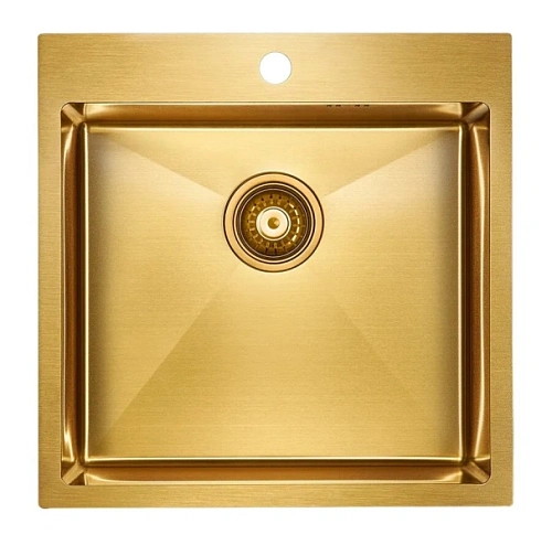 Мойка для кухни Paulmark Kroner 51 см брашированное золото - фото 2
