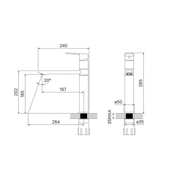 Смеситель для кухни IDDIS Edifice песок ED3PBSGi05 (детальная фотография), для кухни