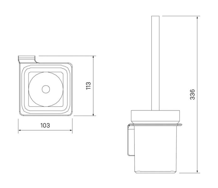 Ершик IDDIS Slide графит SLIGMG0i47 (детальная фотография), современные, hi-tech