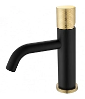 Смеситель для раковины Boheme Stick black touch gold