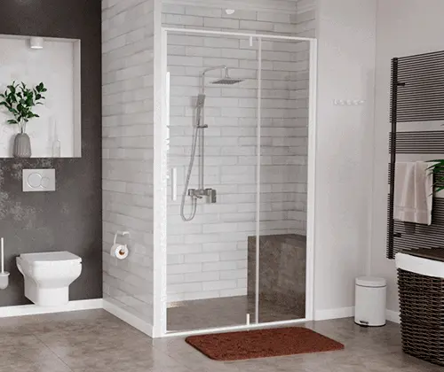 Душевой уголок WasserKRAFT Neime 90x100 см профиль белый 19P18 (детальная фотография), современные, hi-tech