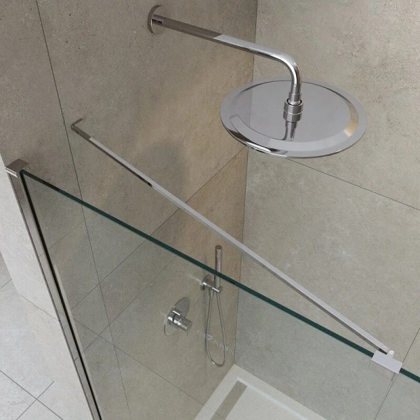 Душевая перегородка Cezares Liberta 110 см стекло прозрачное, профиль хром LIBERTA-L-1-TB-110-C-Cr (детальная фотография), современные, hi-tech index_1