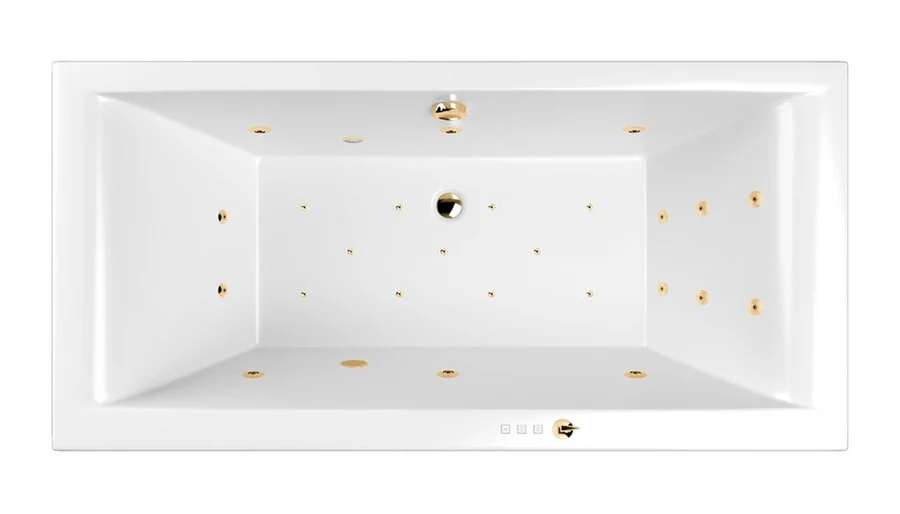 Ванна гидромассажная Whitecross Savia Duo Ultra, 170 х 80 см, увеличенная толщина акрила, усиленная армировка, белый/золото, 0103.170080.100.ULTRA.GL (детальная фотография)