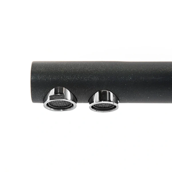 Смеситель для кухни Paulmark Essen черный металлик Es213011-418 (детальная фотография), современные, hi-tech