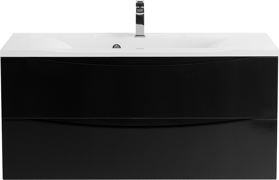 Тумба под раковину подвесная BelBagno Marino 120 см черная глянцевая MARINO-1200-2C-SO-NL-P (детальная фотография), современная, hi-tech