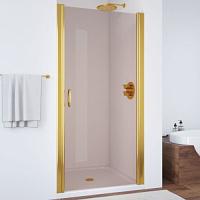 Душевая дверь профиль золотой стекло бронза Vegas-glass