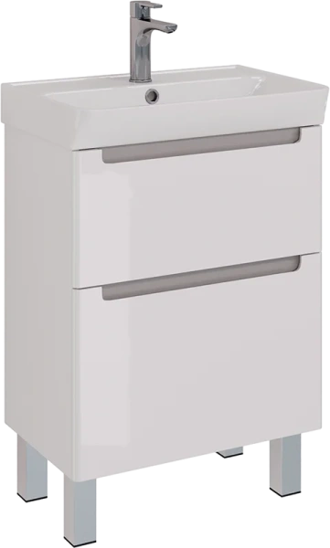 Тумба с раковиной Lemark Buno LM04B60T 60 см пристенная (детальная фотография), в наличии, нет в наличии