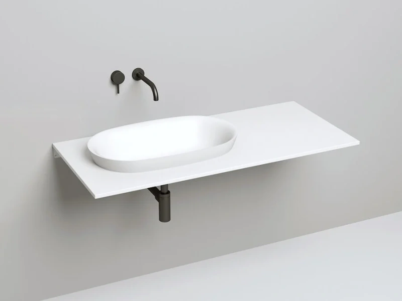 Раковина Salini Marea 01 65 см белая 1802101G (детальная фотография), встраиваемые (в столешницу)