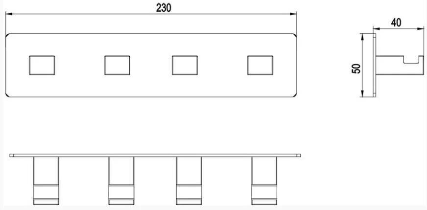 Крючок для ванной Timo Selene хром 10015/00 (детальная фотография), современные, hi-tech