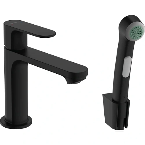Смеситель для раковины Hansgrohe Rebris черный матовый - фото 2