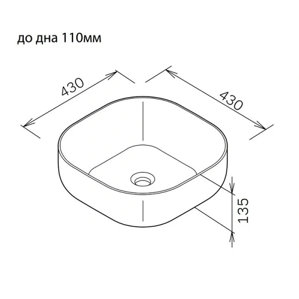 Раковина Am.Pm Func 43 см черная матовая M8FWCC30430BM (детальная фотография), современные, hi-tech