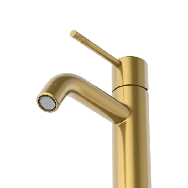 Смеситель для раковины Cezares Relax брашированное золото RELAX-LS1-BORO (детальная фотография), золото