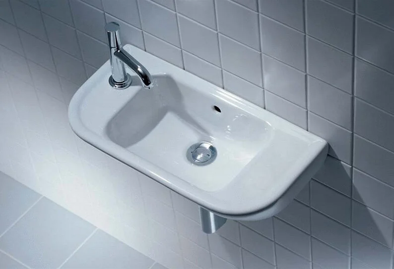 Раковина Laufen Pro 50 см подвесная, отверстие под смеситель слева 8.1695.7.000.105.1 (детальная фотография), белые