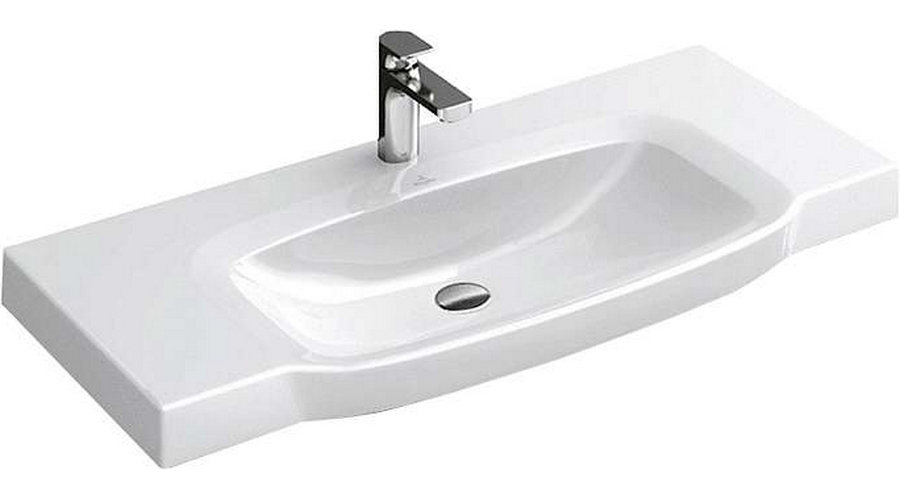 Раковина Villeroy & Boch Sentique 100 см белая 5142A001 (детальная фотография)