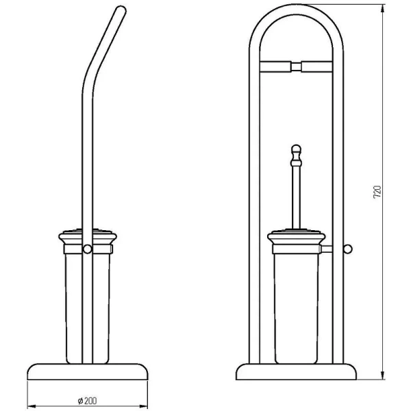Стойка для ванной Migliore Mirella/Fortuna бронза 30032 (детальная фотография), классические, ретро