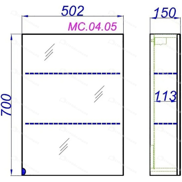 Схема (детальная фотография), навесные