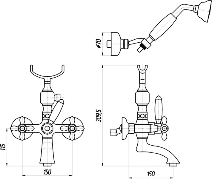 Схема (детальная фотография), для ванны