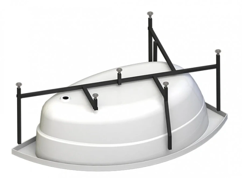 Акриловая ванна Радомир Модерна 2-78-0-1-1-214/ 2-78-0-2-1-214, 160 x 100 см, L/R, фронтальный экран, каркас в комплекте, белая (детальная фотография), белые