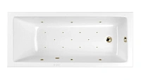 Ванна гидромассажная Whitecross Wave Relax, 170 х 70 см, увеличенная толщина акрила, усиленная армировка, белый/бронза, 0101.170070.100.RELAX.BR