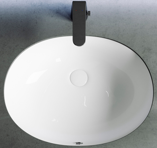 Раковина Ceramica Nova Element 56 см белая CN6043 (детальная фотография), встраиваемые (в столешницу)