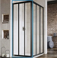 Элемент душевого уголка Ravak Supernova 80 см профиль черный, стекло прозрачное