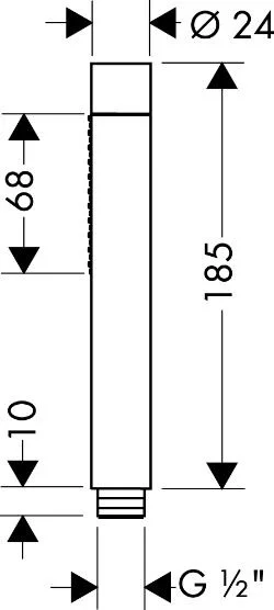 Душевая лейка Axor Starck 28532000 (детальная фотография), душевые лейки