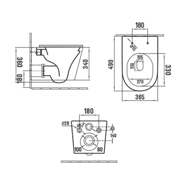 Унитаз подвесной Vincea Piatti VT1-11S с сиденьем микролифт (детальная фотография), подвесные, встраиваемые
