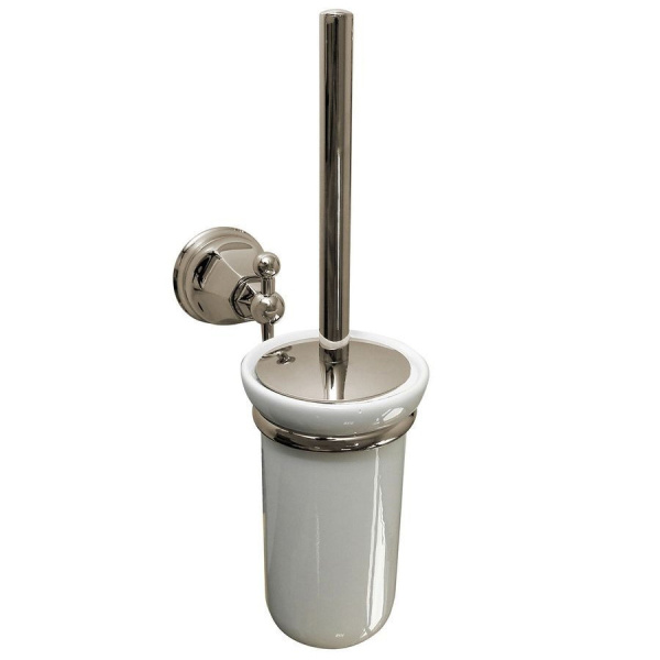 Ёршик для ванной, белая керамика, фурнитура полированный никель, Nicolazzi Teide 1490NL05 (детальная фотография)