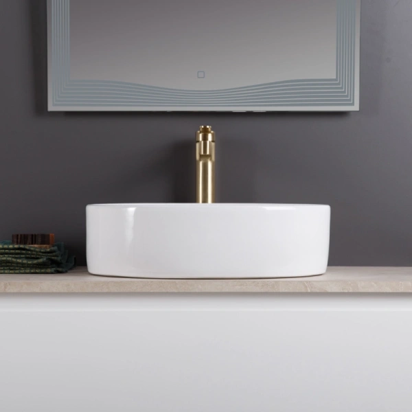 Раковина BelBagno 51 см накладная BB1049 (детальная фотография), керамические