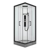 Душевая кабина Black&White Galaxy G8002 90x90 см профиль черный матовый