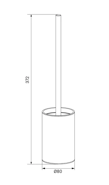 Ершик IDDIS Petite черный матовый PETBLP0i47 (детальная фотография), современные, hi-tech