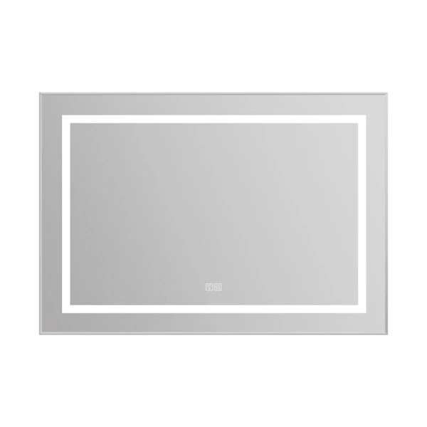 Зеркало с подсветкой BelBagno Kraft 100 см с подогревом сатин SPC-KRAFT-985-685-TCH-WARM (детальная фотография)