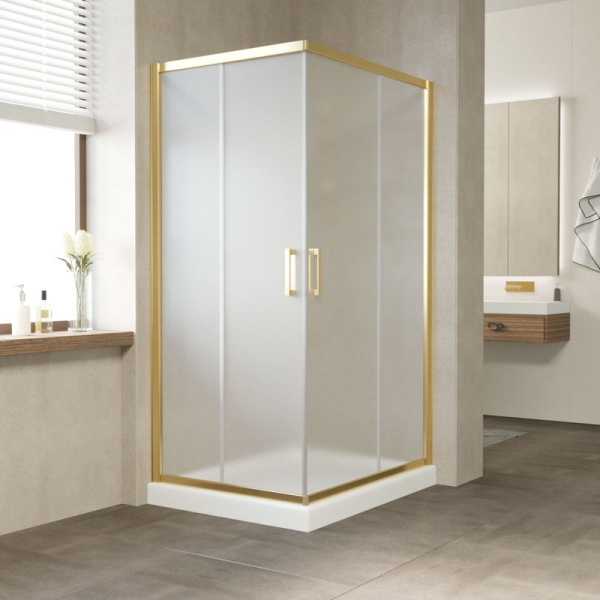 Душевой уголок стекло сатин Vegas-glass ZA-F 100х80 10 (детальная фотография), 100х80