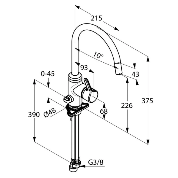 Смеситель для кухни Kludi Bingo Star с переключателем 428360578 (детальная фотография), для кухни