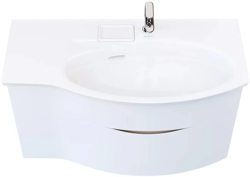 Тумба под раковину подвесная Kerama Marazzi Riva 100 cм правая RV.100Rh\WHT.M (детальная фотография), окрашенные