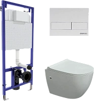 Унитаз с инсталляцией BERGES Okus кнопка L4 белая