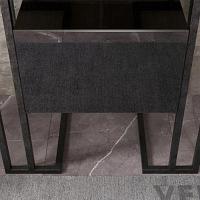 Тумба подвесная Velvex Gelou 45 см черная глянцевая