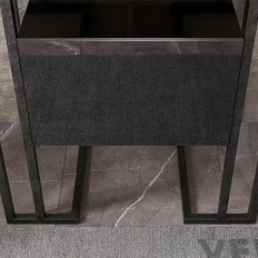 Тумба подвесная Velvex Gelou 45 см черная глянцевая