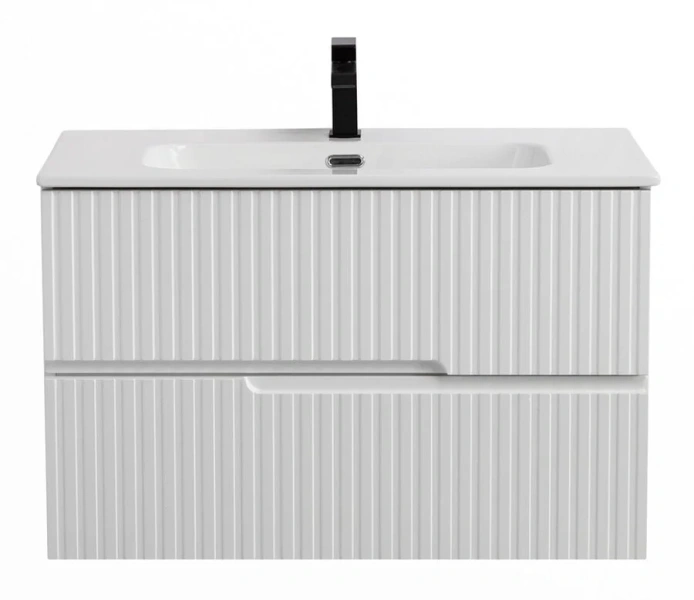 Тумба под раковину подвесная Cezares Duet 90 см Bianco Lucido DUET-N-900-2C-SO-BL (детальная фотография)