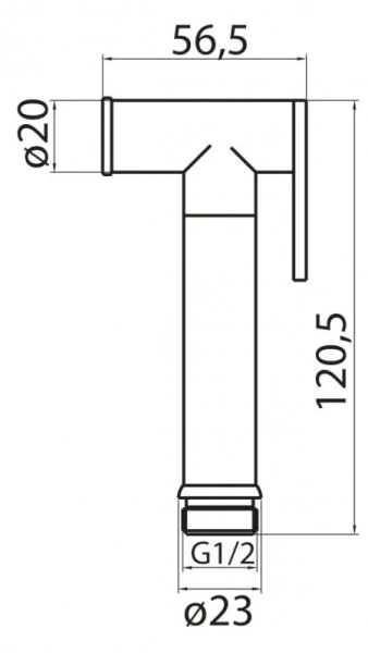 Гигиенический душ Cezares чёрный матовый CZR-ID2-NOP (детальная фотография), с лейкой