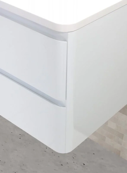 Тумба под раковину подвесная BelBagno Albano 90 см bianco lucido ALBANO-900-2C-SO-BL (детальная фотография), современная, hi-tech