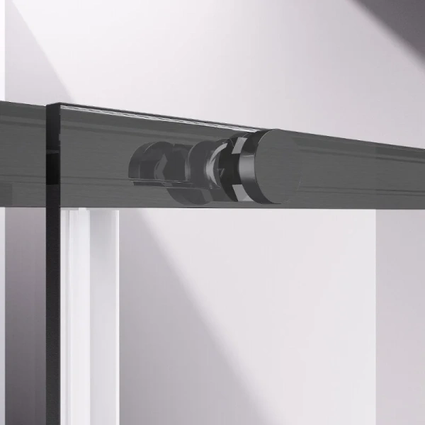 Душевой уголок Vincea Slim-N 120х90 см профиль вороненая сталь VSR-4SN9012CLGM (детальная фотография), стеклянные, угловые, без поддона